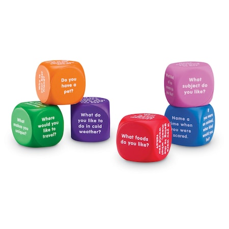 Learning Resources Conversation Cubes, 6 Per Set 7300